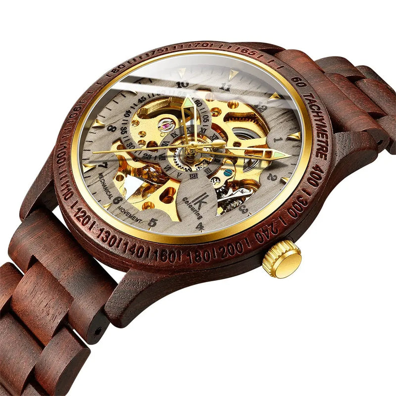 Classic Wooden Men's Mechanical Watch Wrights Holdings