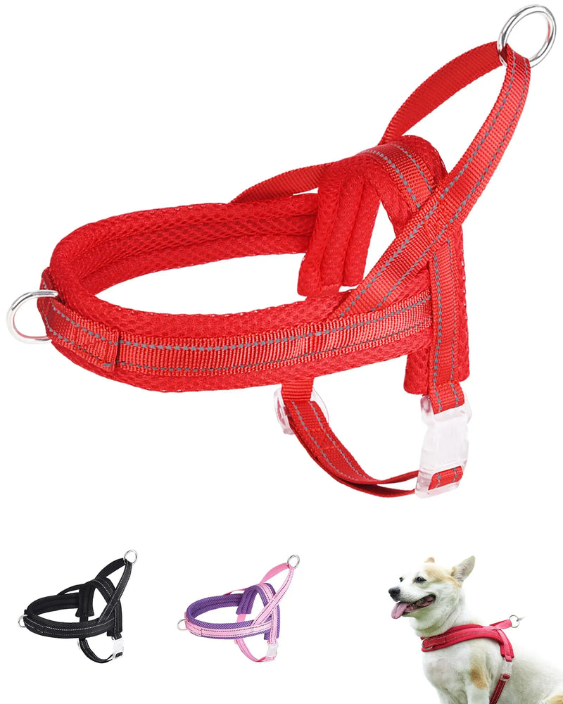 XS Red No-Pull Breathable Dog Harness EssentialsEveryday