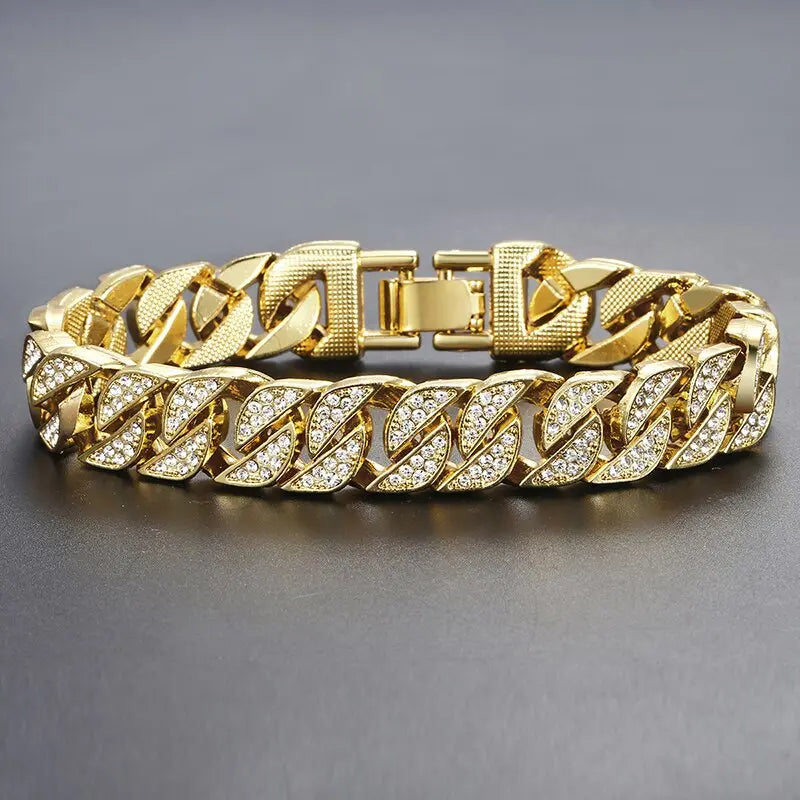 Miami Gold Curb Cuban Bracelet Wrights Holdings
