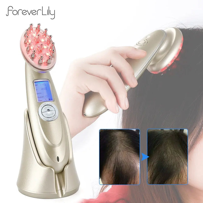 Electric Laser Hair Growth Comb Infrared EMS RF Vibration Massager Microcurrent Hair Care Hair Loss Treatment Hair Regrowth Wrights Holdings