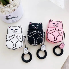 Cartoon Cat AirPods Case Wrights Holdings
