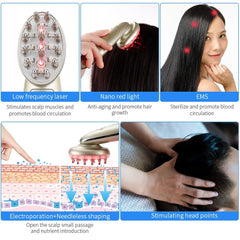 Electric Laser Hair Growth Comb Infrared EMS RF Vibration Massager Microcurrent Hair Care Hair Loss Treatment Hair Regrowth Wrights Holdings