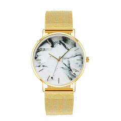 Fashion Rose Gold Mesh Band Creative Marble Female Wrist Watch Luxury Women Quartz Watches Gifts Relogio Feminino Drop Shipping Wrights Holdings
