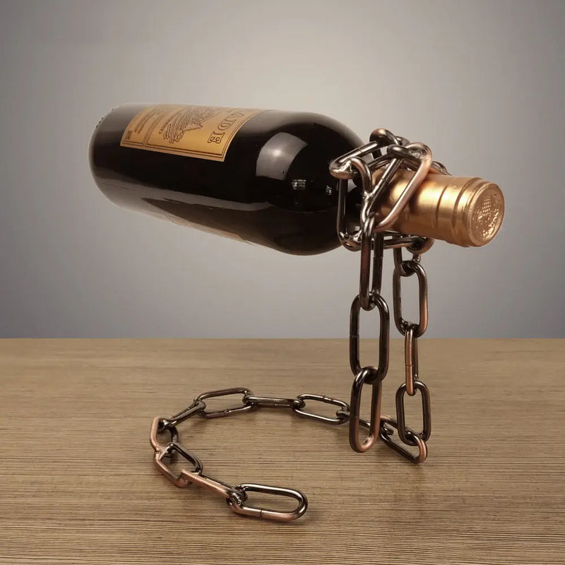 Magic Iron Chain Wine Bottle Holder Wrights Holdings
