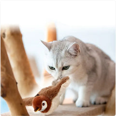 Interactive Plush Pet Toy - Sound & Motion Jumping Fish or Flapping Bird EssentialsEveryday