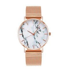 Fashion Rose Gold Mesh Band Creative Marble Female Wrist Watch Luxury Women Quartz Watches Gifts Relogio Feminino Drop Shipping Wrights Holdings