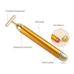 Energy 24K Gold T Beauty Bar Facial Roller Massager Wrights Holdings
