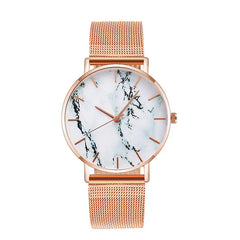 Fashion Rose Gold Mesh Band Creative Marble Female Wrist Watch Luxury Women Quartz Watches Gifts Relogio Feminino Drop Shipping Wrights Holdings
